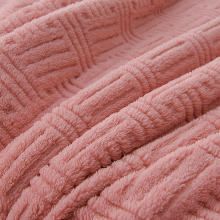 91家纺网 家纺一手货源 找家纺 圣靓 2025新款高克重塔芙绒毯子毛毯 恬梦樱粉