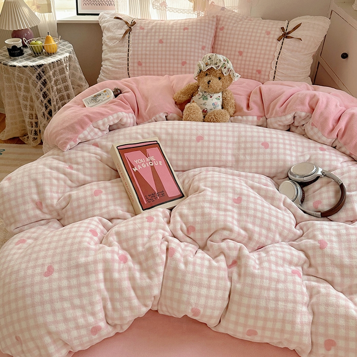 91家纺网 家纺一手货源 找家纺 （总）瑞莱 2025新款全棉印花贝壳边四件套