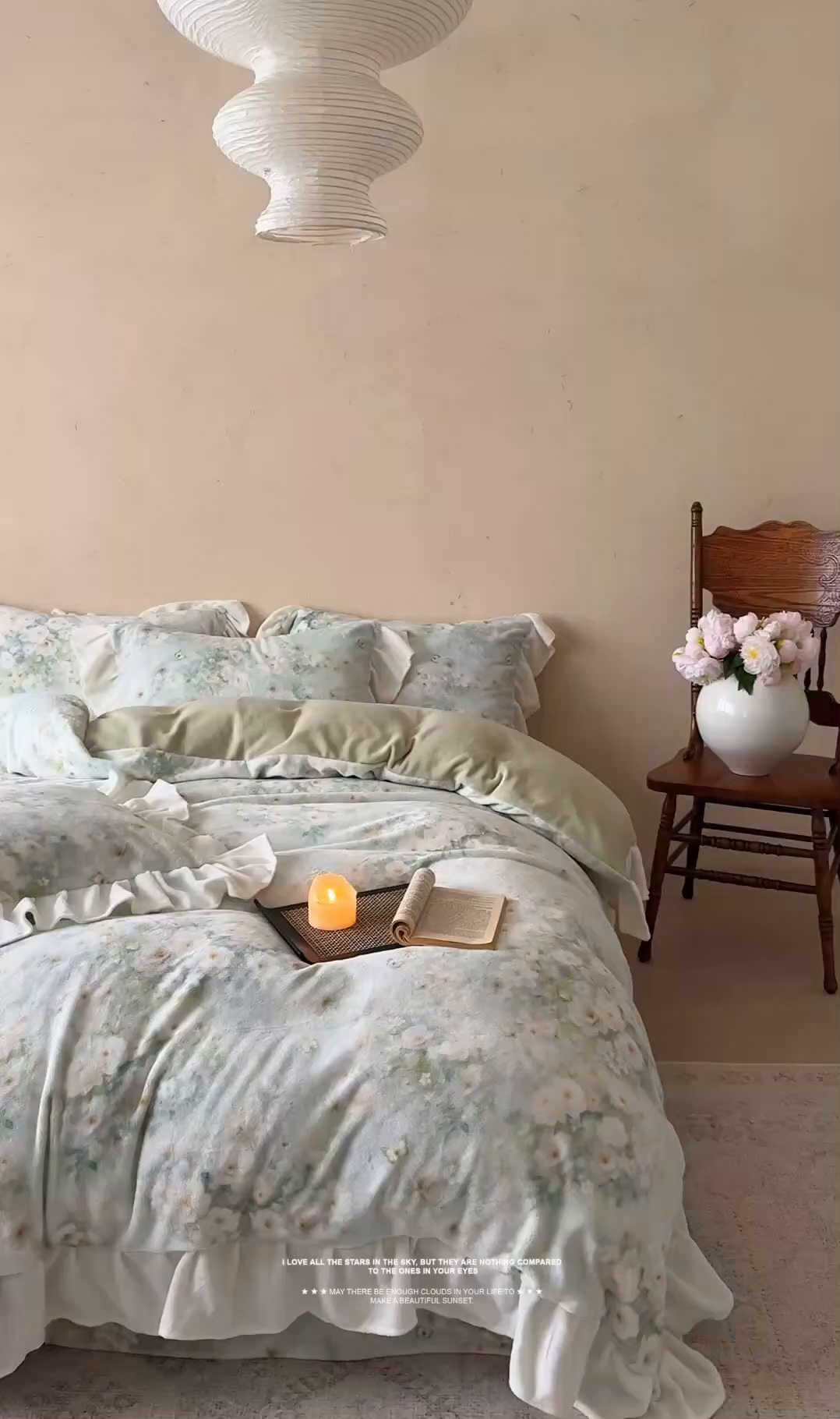 91家纺网 家纺一手货源 找家纺 潘朵拉家纺 2025全消光牛奶绒数码印花款四件套 绿汀