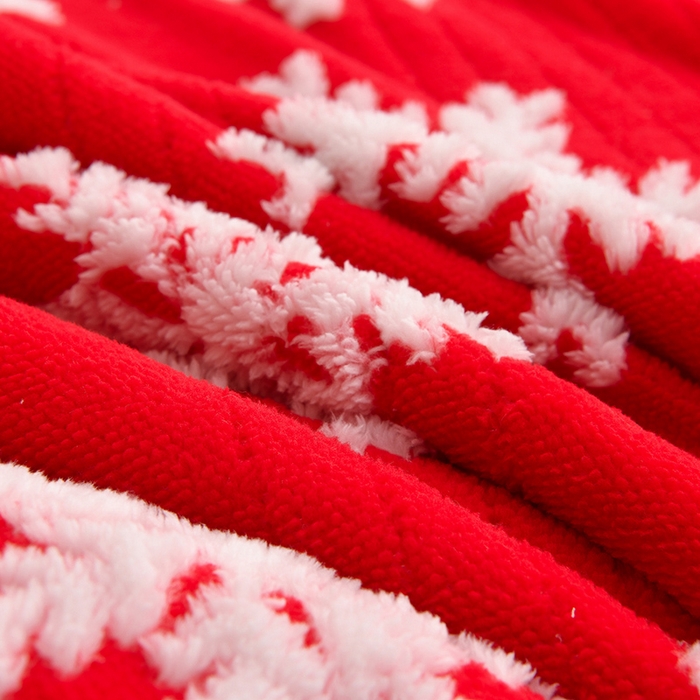 91家纺网 家纺一手货源 找家纺 圣靓 2025新款雪花羊羔绒双层毯子毛毯 飘雪