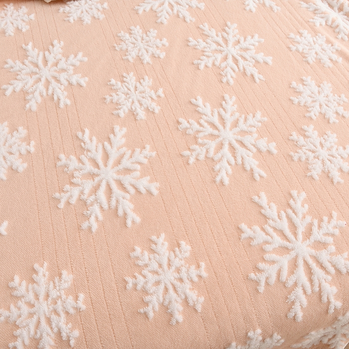 91家纺网 家纺一手货源 找家纺 圣靓 2025新款雪花羊羔绒双层毯子毛毯 雪花