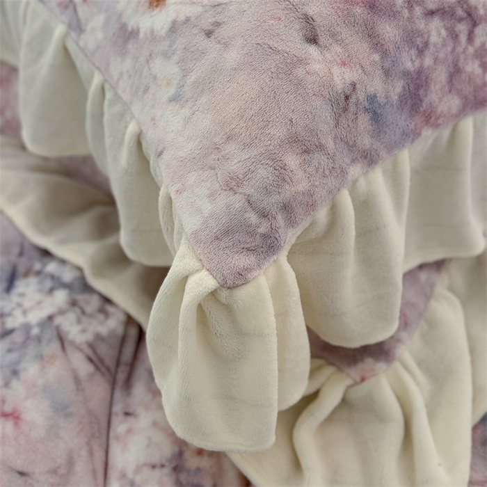 91家纺网 家纺一手货源 找家纺 潘朵拉家纺 2025全消光牛奶绒数码印花款四件套 薰衣幽梦