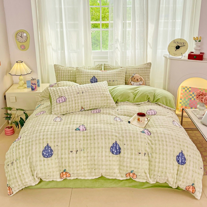 91家纺网 家纺一手货源 找家纺 （总）梦纤绒 2025新款保暖舒适亲肤泡泡绒四件套