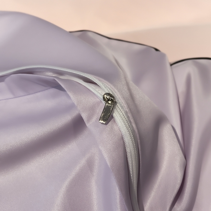 91家纺网 家纺一手货源 找家纺 悦然毛巾被 2025新款全棉纯棉素色双拼四件套 香叶粉+罗兰紫