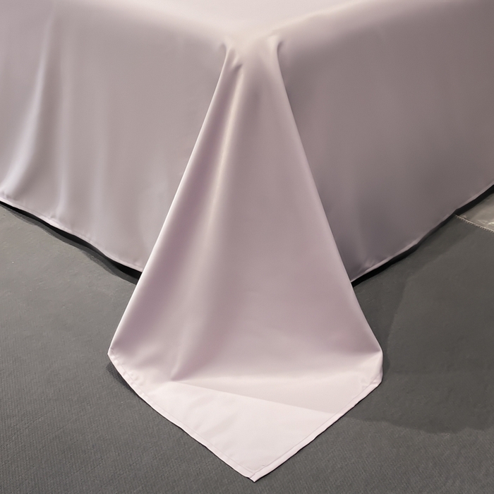 91家纺网 家纺一手货源 找家纺 悦然毛巾被 2025新款全棉纯棉素色双拼四件套 香叶粉+罗兰紫