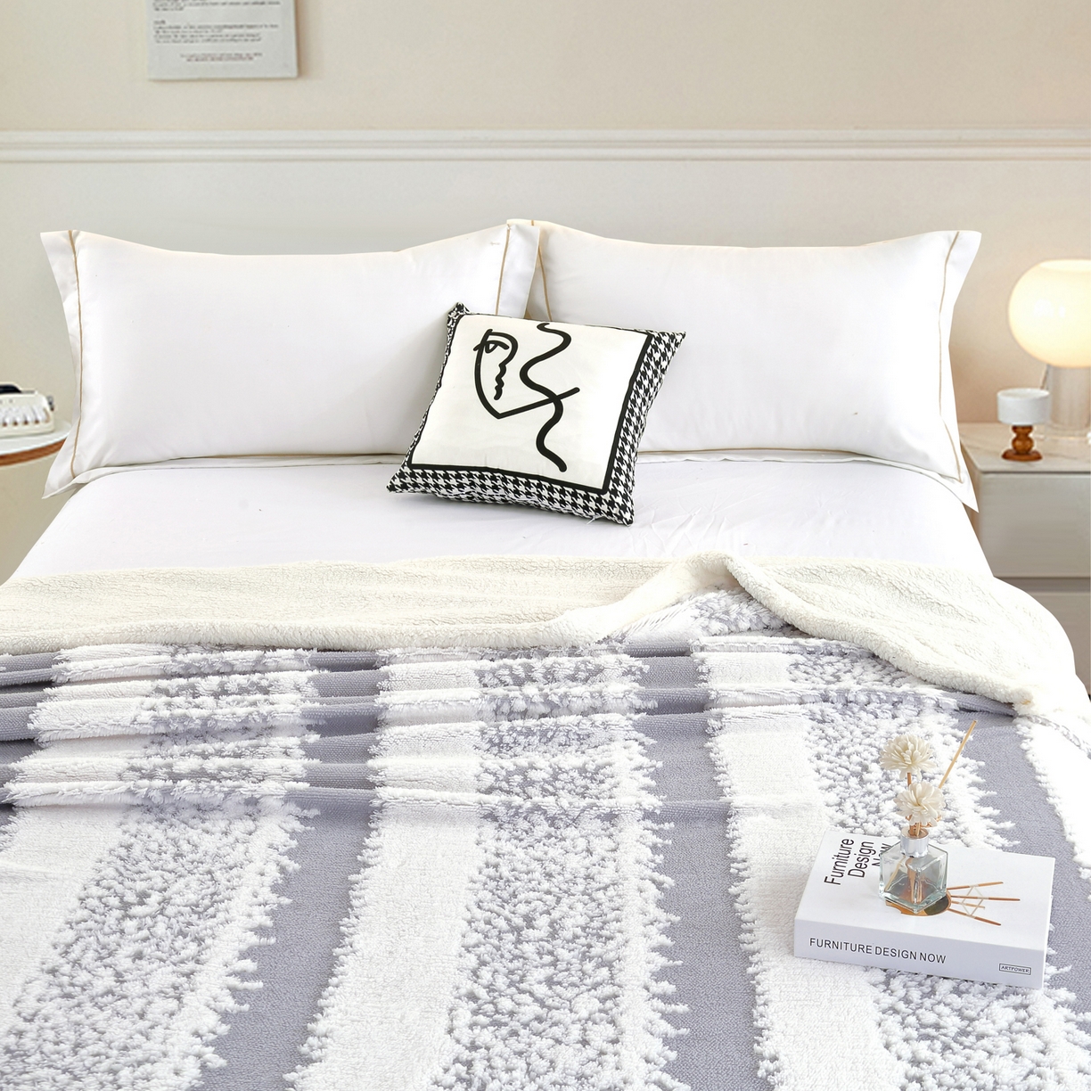 91家纺网 家纺一手货源 找家纺 （总）巴木赫 2025新款渐变色阳离子双层羊羔绒毯子毛毯