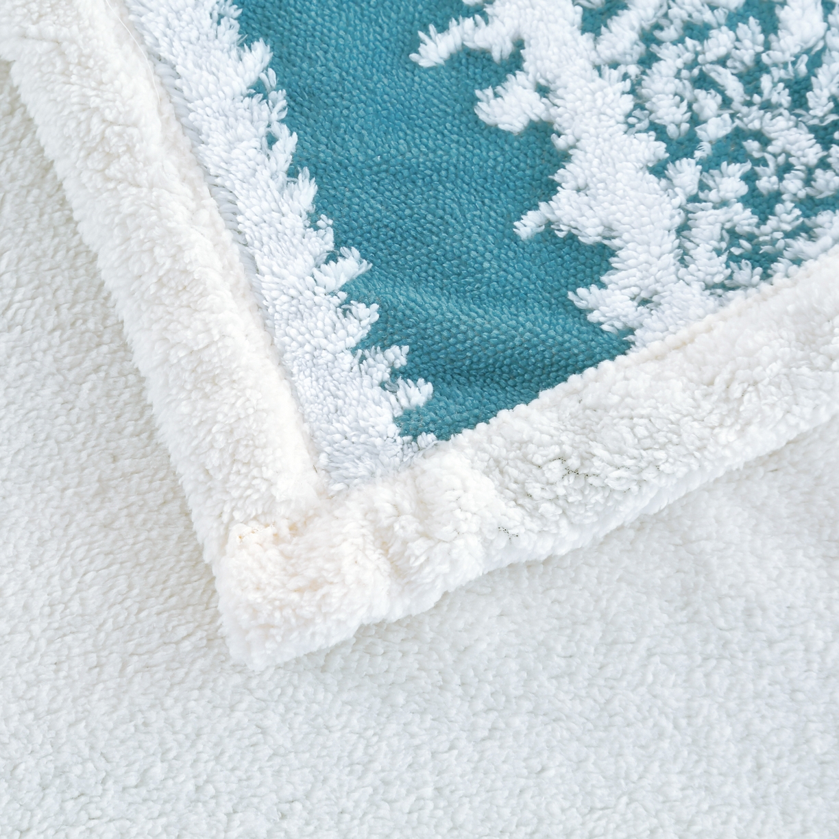 91家纺网 家纺一手货源 找家纺 巴木赫 2025新款渐变色阳离子双层羊羔绒毯子毛毯 渐变孔雀蓝