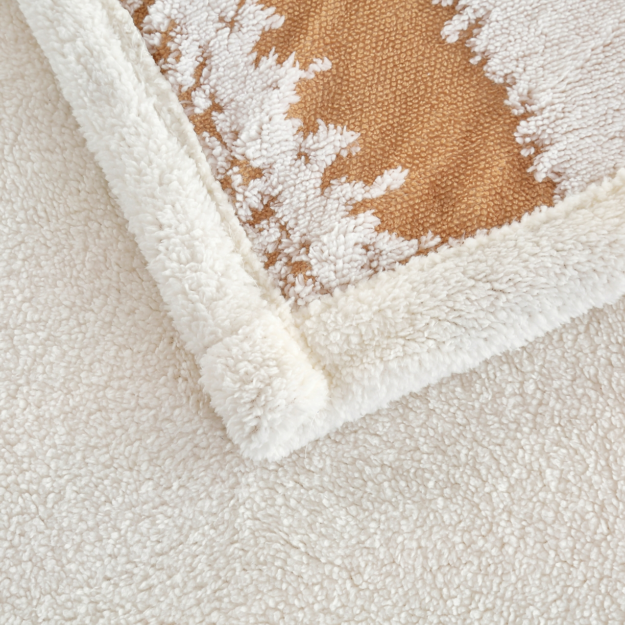 91家纺网 家纺一手货源 找家纺 巴木赫 2025新款渐变色阳离子双层羊羔绒毯子毛毯 渐变驼色