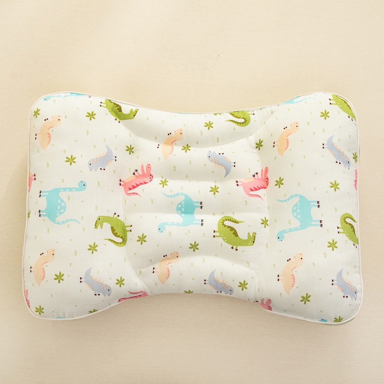 91家纺网 家纺一手货源 找家纺 贵夫人 2025新款卡通纯棉分区护脊枕枕头枕芯 恐龙乐园30*50-一只