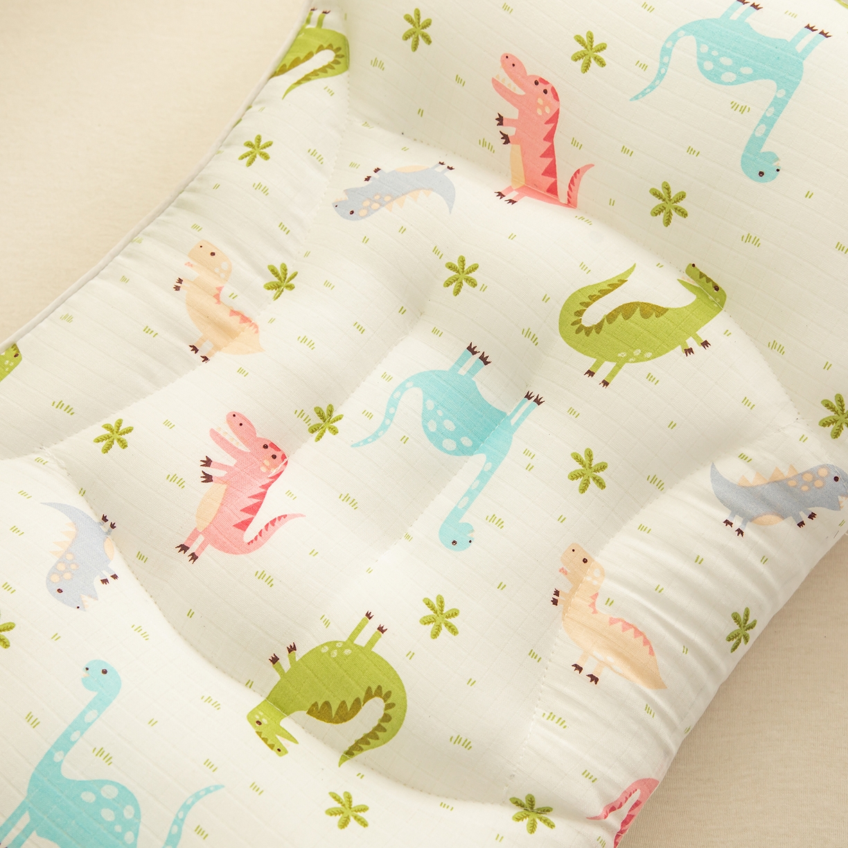 91家纺网 家纺一手货源 找家纺 贵夫人 2025新款卡通纯棉分区护脊枕枕头枕芯 恐龙乐园40*60-一只