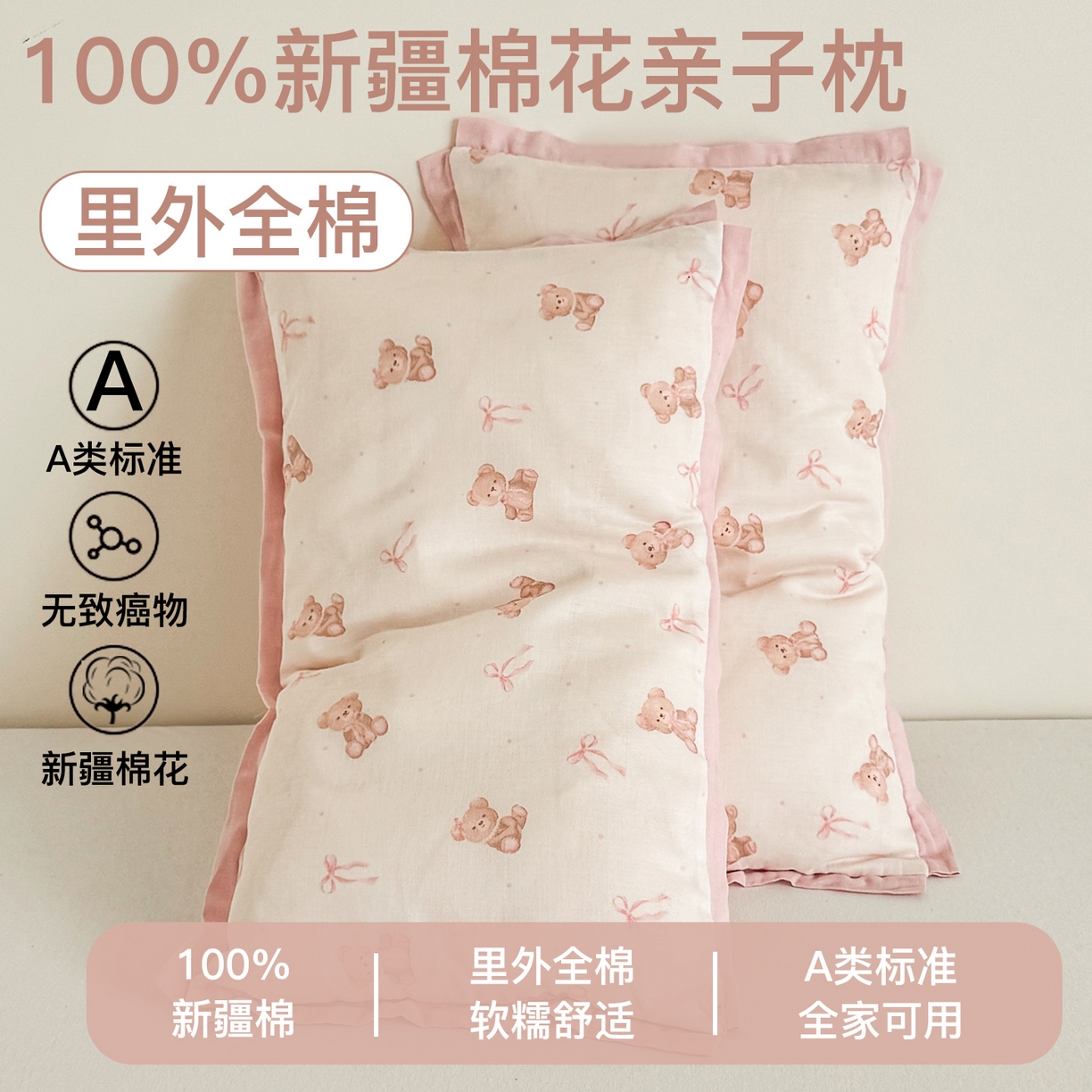 91家纺网 家纺一手货源 找家纺 （总）贵夫人 2025新款卡通儿童100%纯棉花枕 枕头枕芯