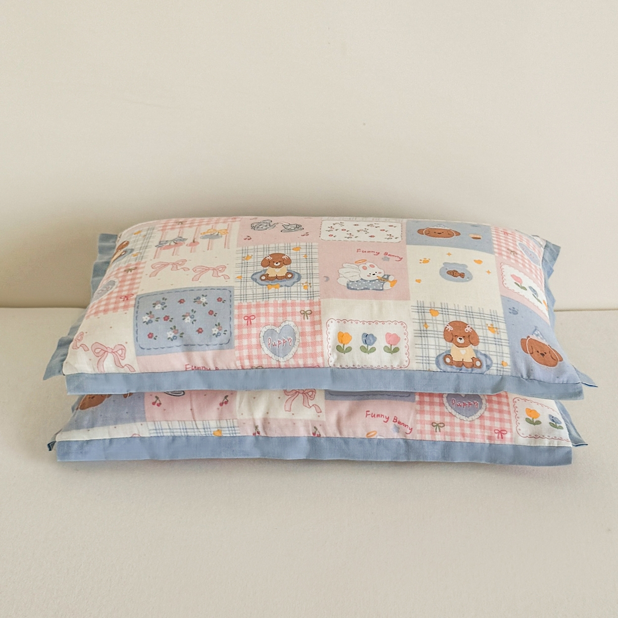 91家纺网 家纺一手货源 找家纺 贵夫人 2025新款卡通儿童100%纯棉花枕 枕头枕芯 萌宠格子铺儿童一只