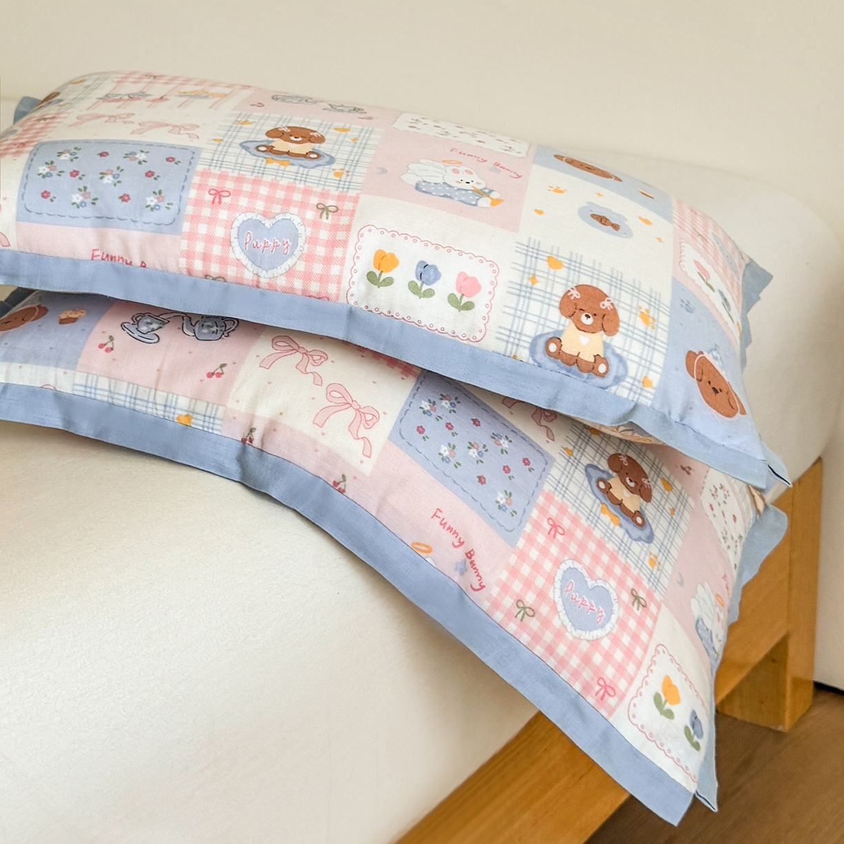 91家纺网 家纺一手货源 找家纺 贵夫人 2025新款卡通儿童100%纯棉花枕 枕头枕芯 萌宠格子铺儿童一只