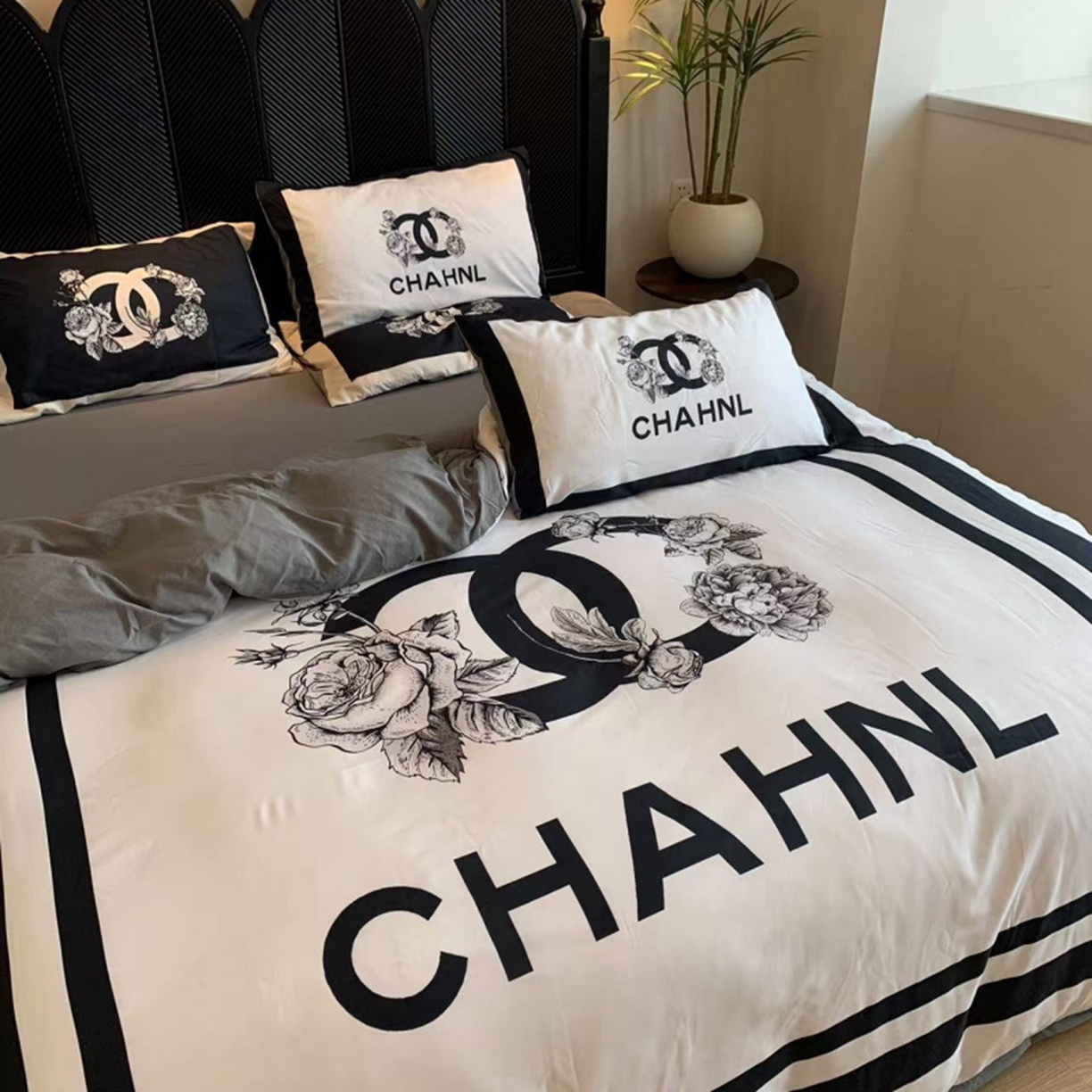 91家纺网 家纺一手货源 找家纺 （总）花沐家居 2025新款数码印花潮牌云朵棉四件套