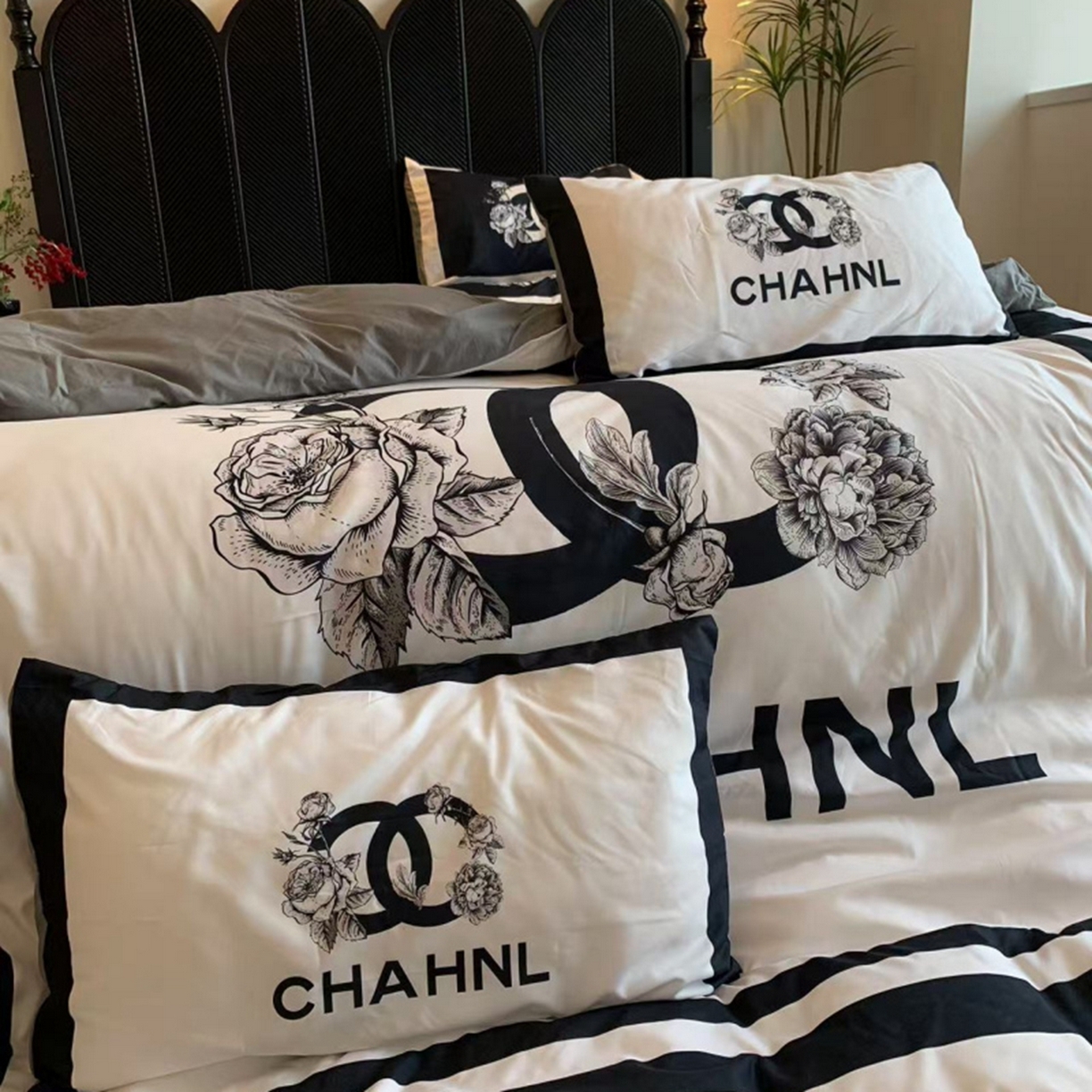 91家纺网 家纺一手货源 找家纺 （总）花沐家居 2025新款数码印花潮牌云朵棉四件套