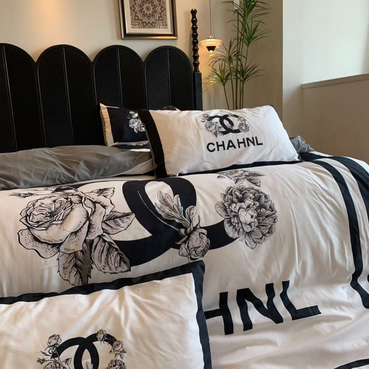 91家纺网 家纺一手货源 找家纺 （总）花沐家居 2025新款数码印花潮牌云朵棉四件套