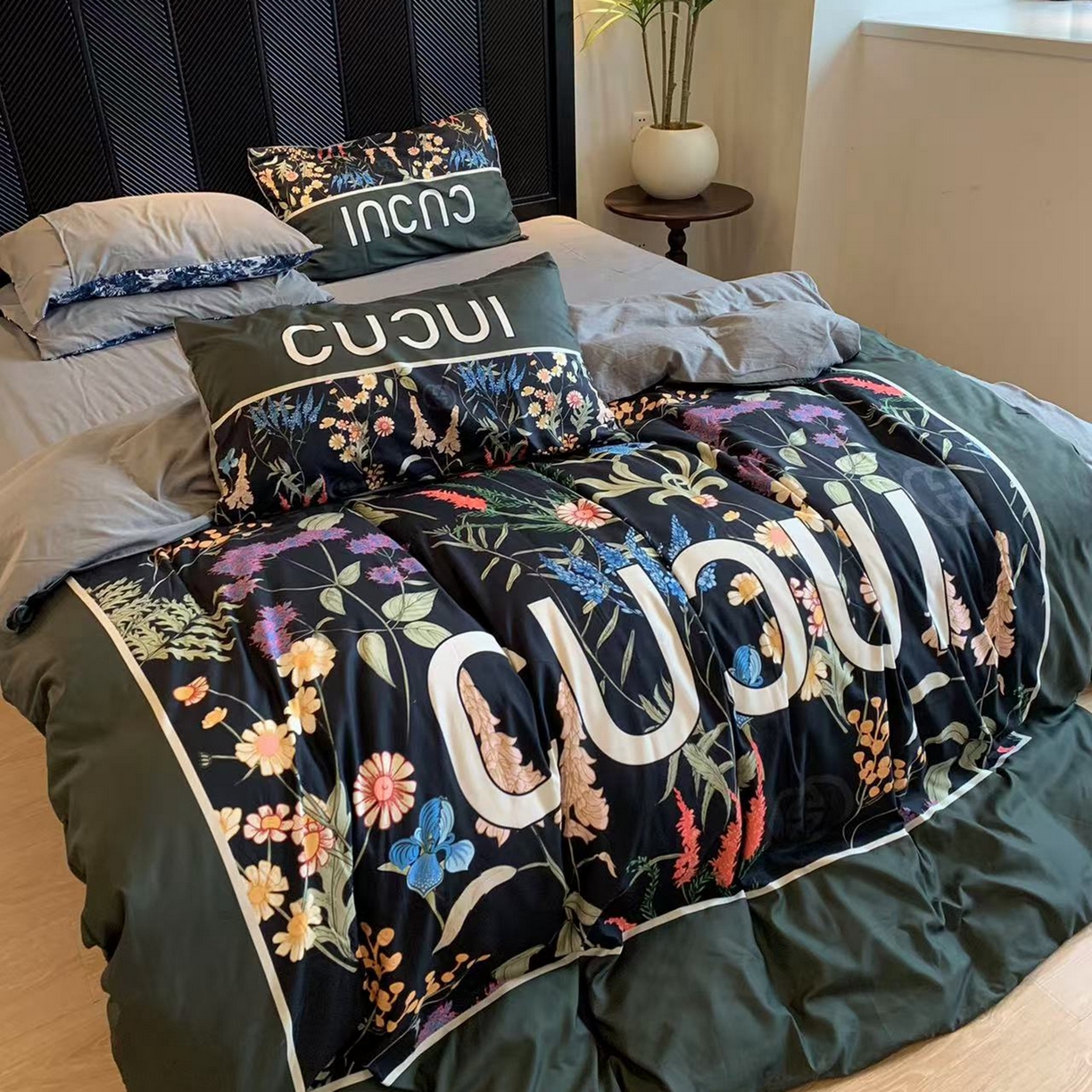 91家纺网 家纺一手货源 找家纺 （总）花沐家居 2025新款数码印花潮牌云朵棉四件套