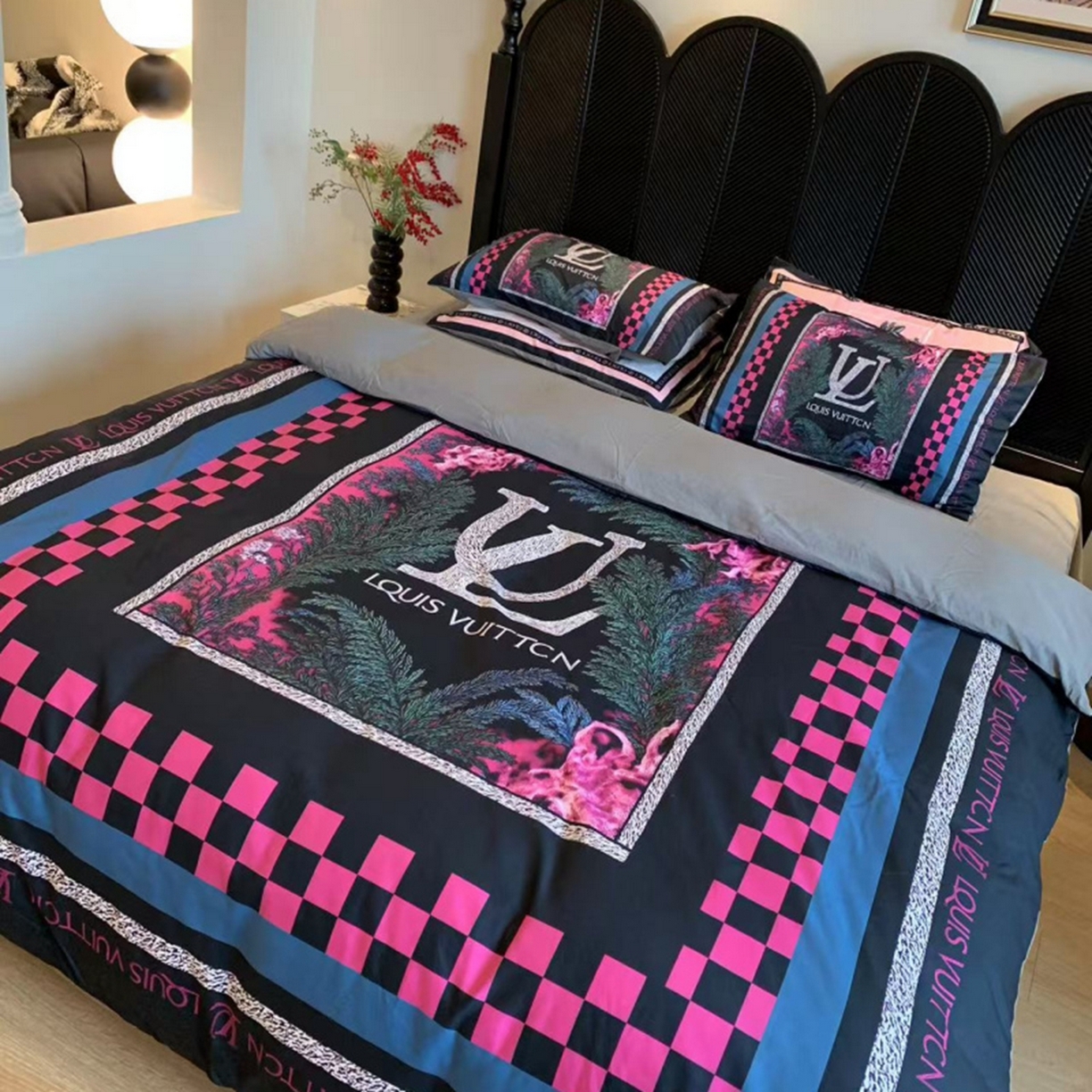 91家纺网 家纺一手货源 找家纺 花沐家居 2025新款数码印花潮牌云朵棉四件套 景年