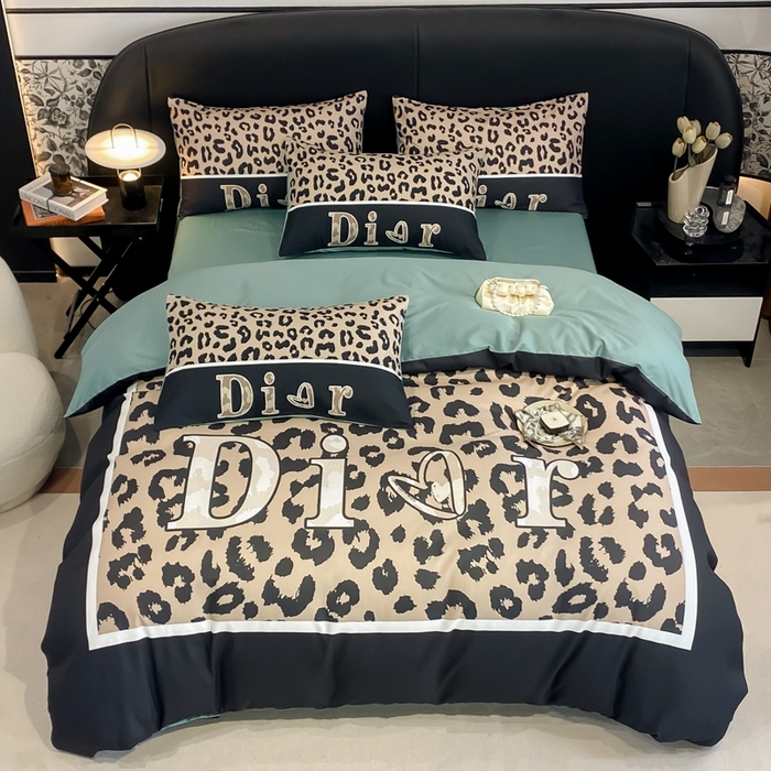 91家纺网 家纺一手货源 找家纺 花沐家居 2025新款 潮牌亲肤纯棉四件套 豹纹迪