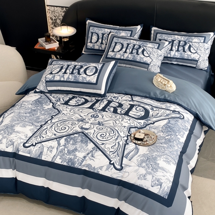 91家纺网 家纺一手货源 找家纺 花沐家居 2025新款 潮牌亲肤纯棉四件套 兰迪