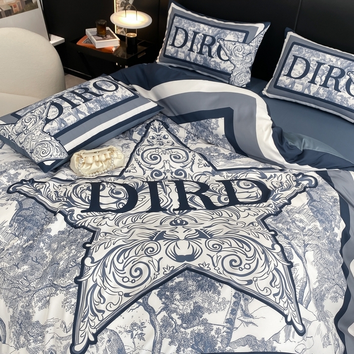 91家纺网 家纺一手货源 找家纺 花沐家居 2025新款 潮牌亲肤纯棉四件套 兰迪