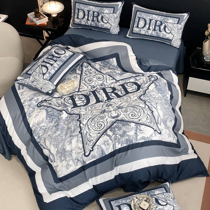 91家纺网 家纺一手货源 找家纺 花沐家居 2025新款 潮牌亲肤纯棉四件套 兰迪