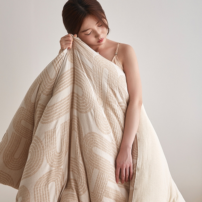 91家纺网 家纺一手货源 找家纺 （总）良品汇馆 2025【A类复古棉麻大豆纤维被】冬被加厚保暖被芯春被四季秋冬