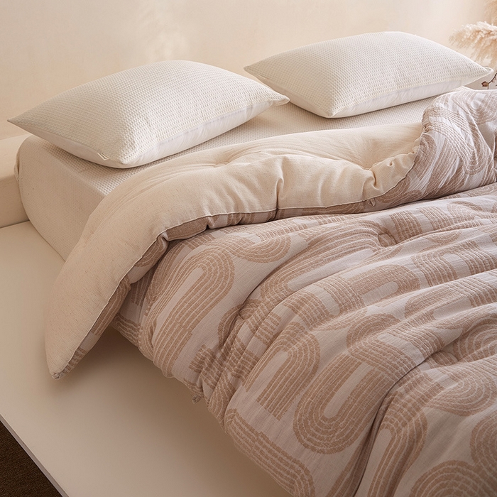 91家纺网 家纺一手货源 找家纺 （总）良品汇馆 2025【A类复古棉麻大豆纤维被】冬被加厚保暖被芯春被四季秋冬