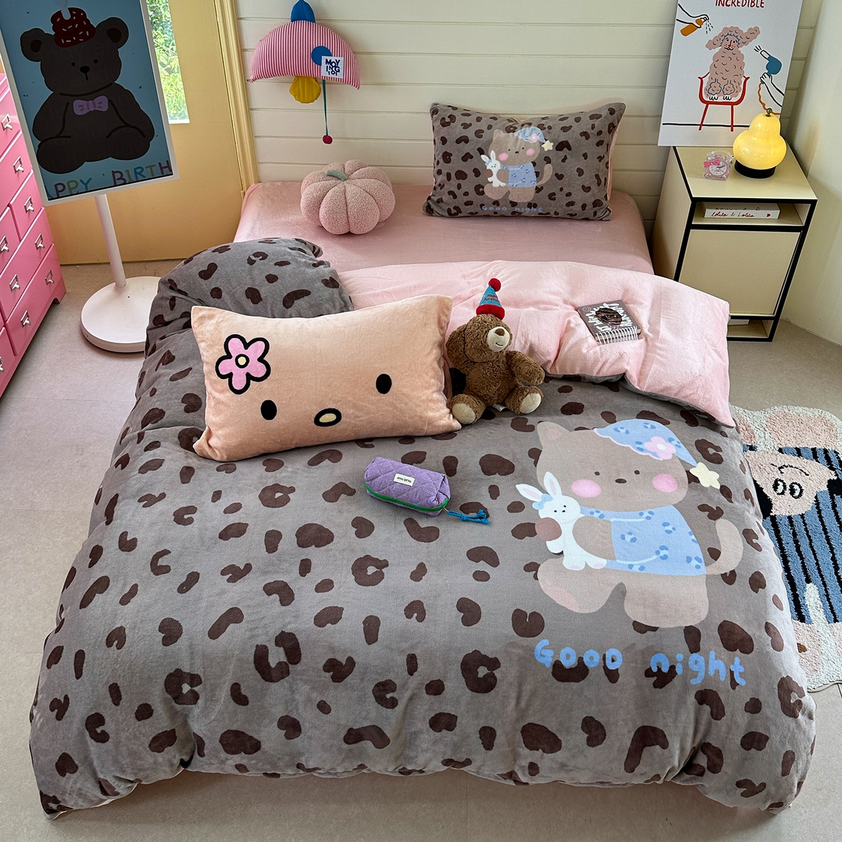 （总）美乐迪家纺 2025新款大版牛奶绒四件套