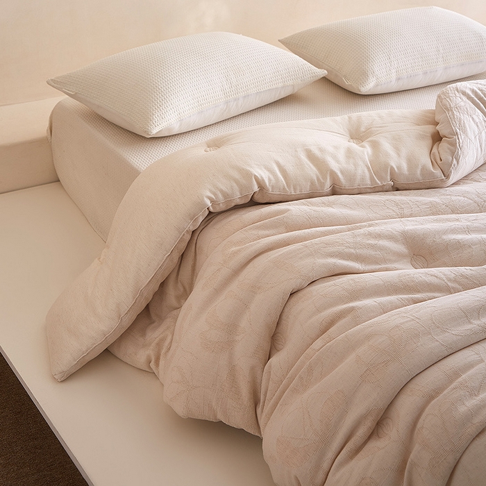 91家纺网 家纺一手货源 找家纺 （总）良品汇馆 2025【棉麻黄金蚕蛹被芯】提花被子秋冬被四季被学生民宿A类