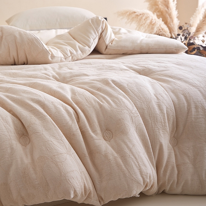 91家纺网 家纺一手货源 找家纺 （总）良品汇馆 2025【棉麻黄金蚕蛹被芯】提花被子秋冬被四季被学生民宿A类