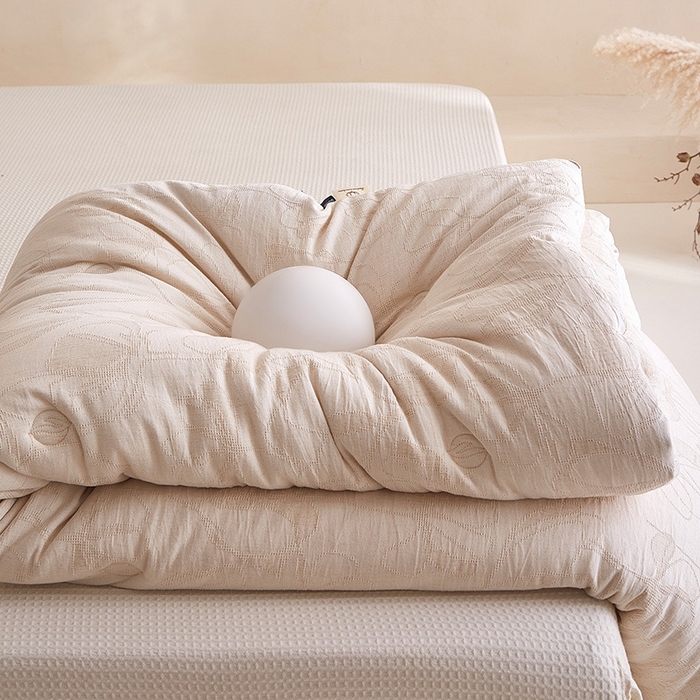 91家纺网 家纺一手货源 找家纺 （总）良品汇馆 2025【棉麻黄金蚕蛹被芯】提花被子秋冬被四季被学生民宿A类