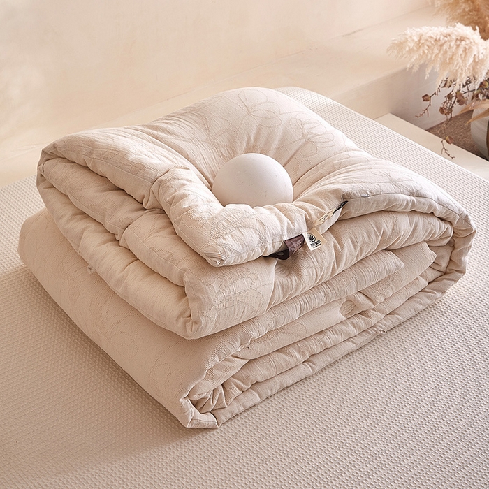 91家纺网 家纺一手货源 找家纺 （总）良品汇馆 2025【棉麻黄金蚕蛹被芯】提花被子秋冬被四季被学生民宿A类