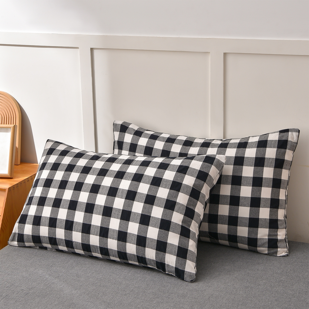 91家纺网 家纺一手货源 找家纺 锦逸家居 2025新款A类水洗棉棉花被被子被芯 灰白中格