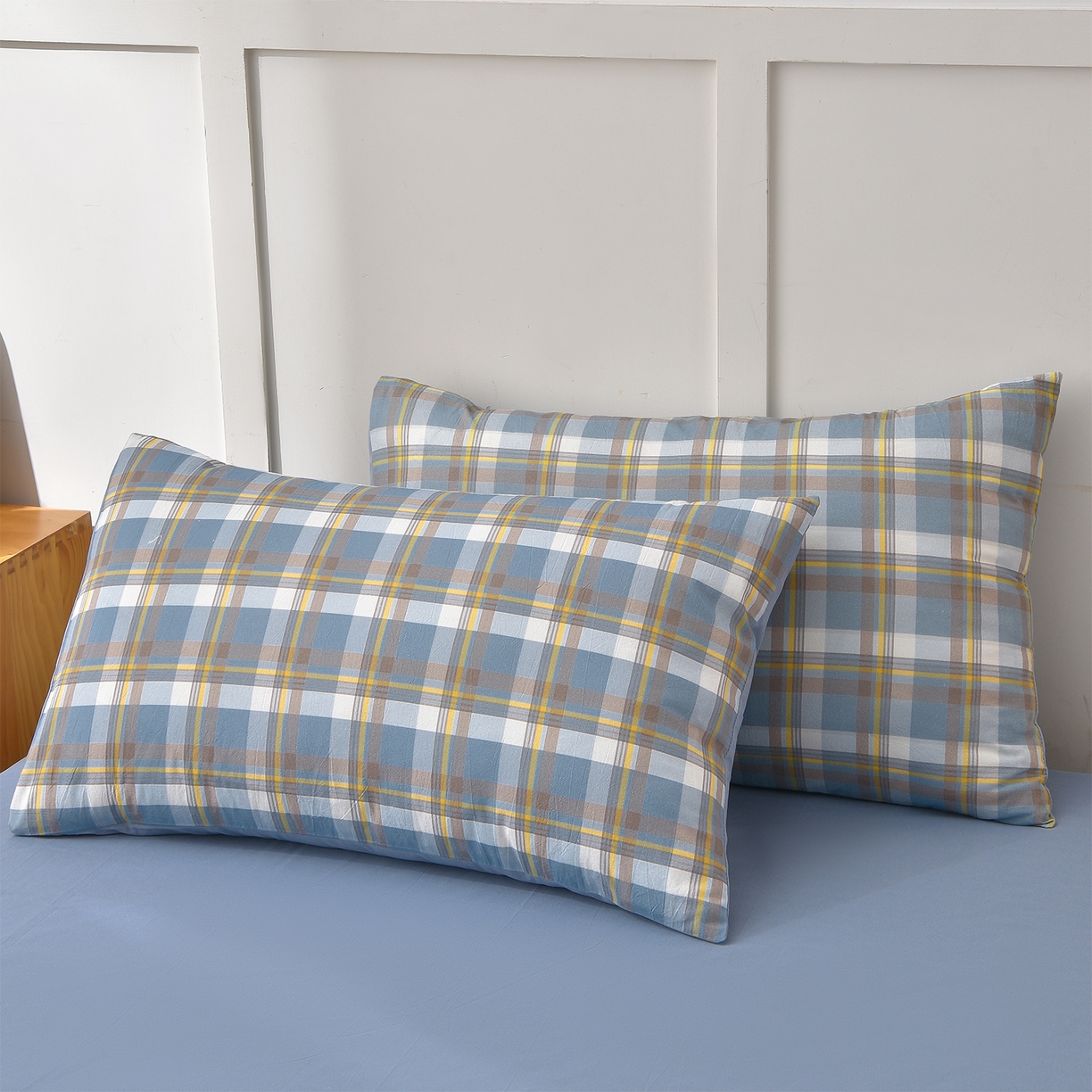 91家纺网 家纺一手货源 找家纺 锦逸家居 2025新款A类水洗棉棉花被被子被芯 简析蓝