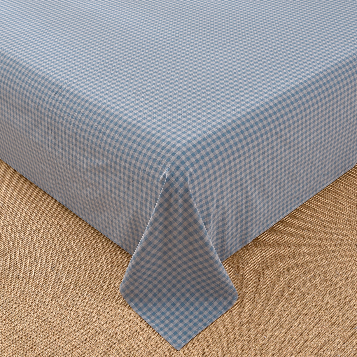 91家纺网 家纺一手货源 找家纺 锦逸家居 2025新款A类水洗棉棉花被被子被芯 蓝小格