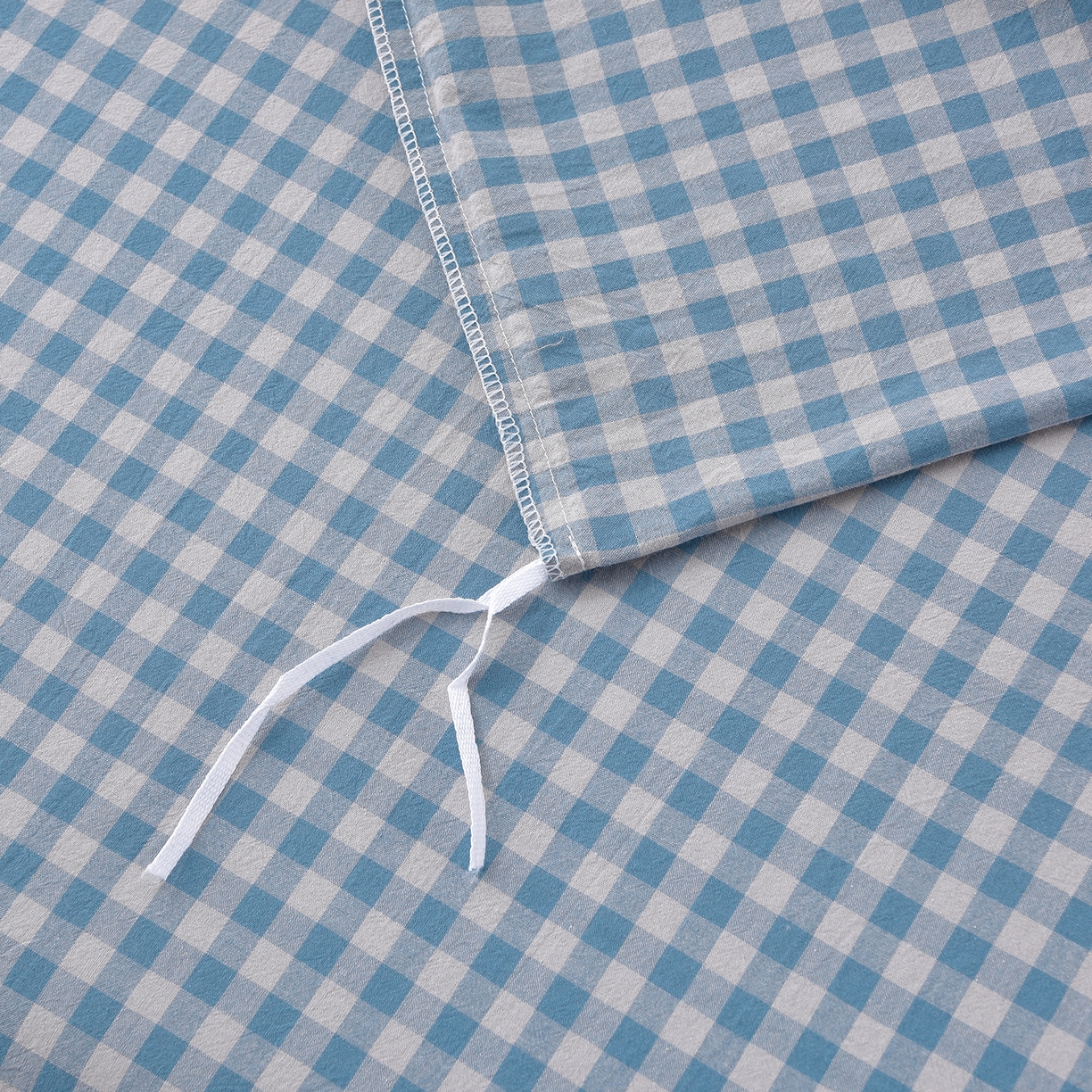 91家纺网 家纺一手货源 找家纺 锦逸家居 2025新款A类水洗棉棉花被被子被芯 蓝小格