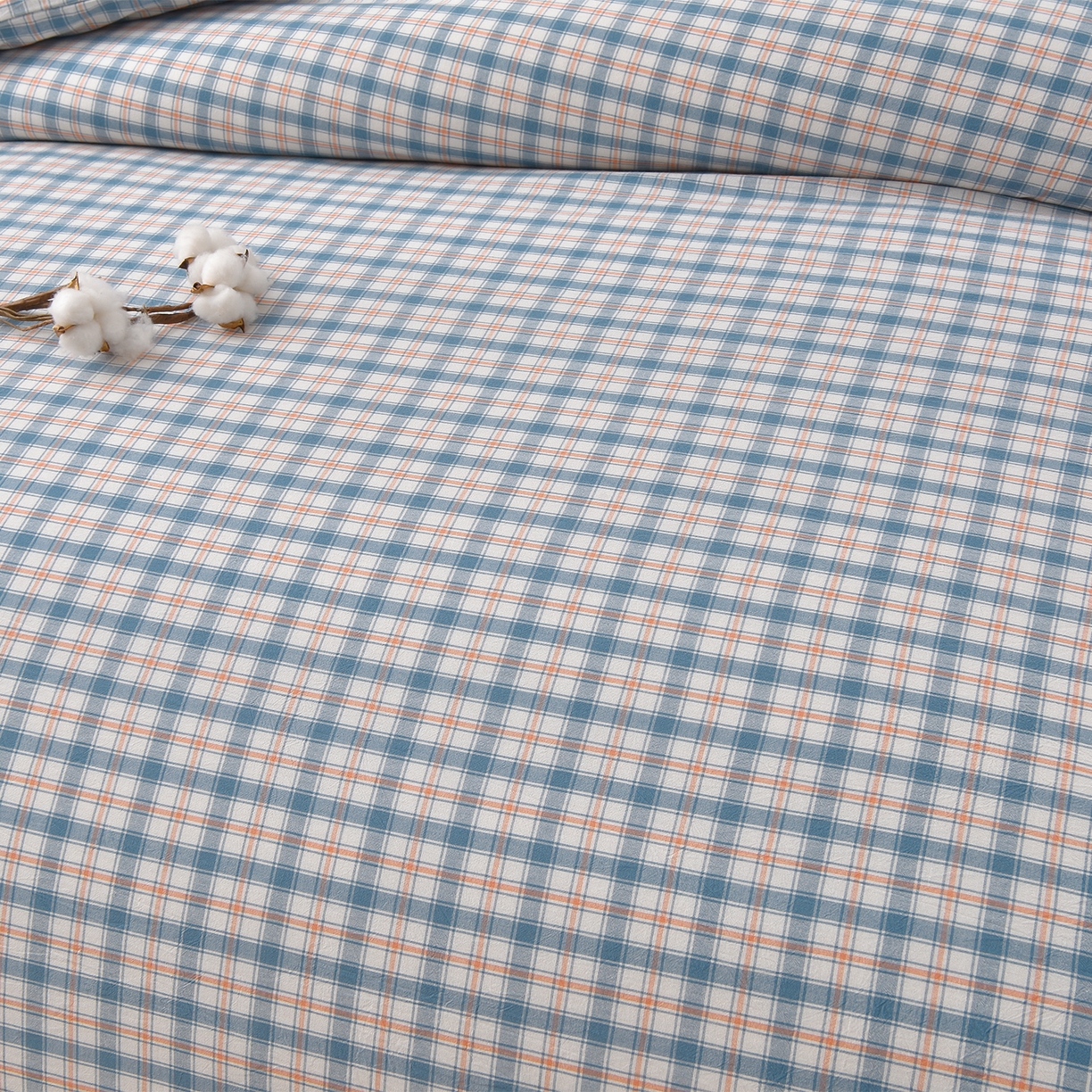 91家纺网 家纺一手货源 找家纺 锦逸家居 2025新款A类水洗棉棉花被被子被芯 洛卡-蓝