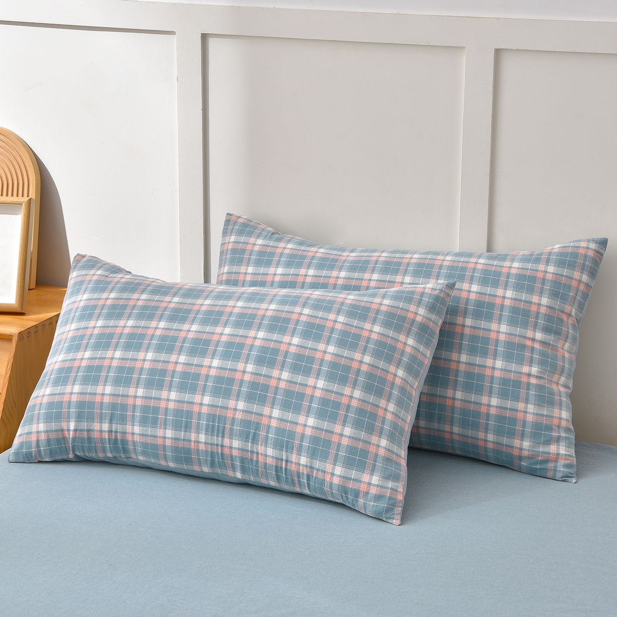 91家纺网 家纺一手货源 找家纺 锦逸家居 2025新款A类水洗棉棉花被被子被芯 洛可可-蓝