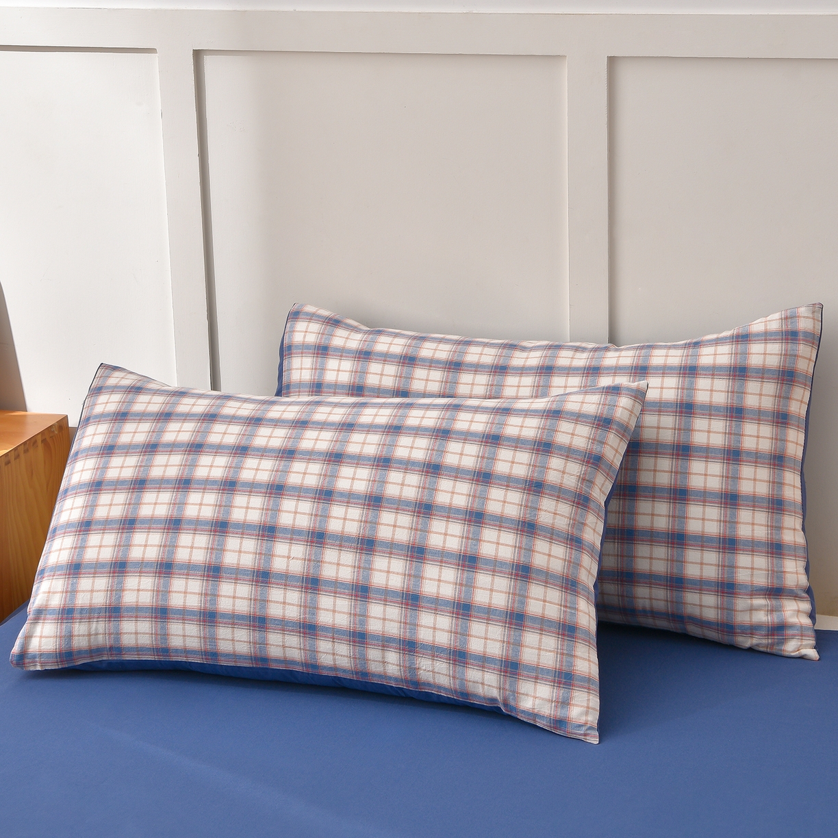 91家纺网 家纺一手货源 找家纺 锦逸家居 2025新款A类水洗棉棉花被被子被芯 清延-蓝