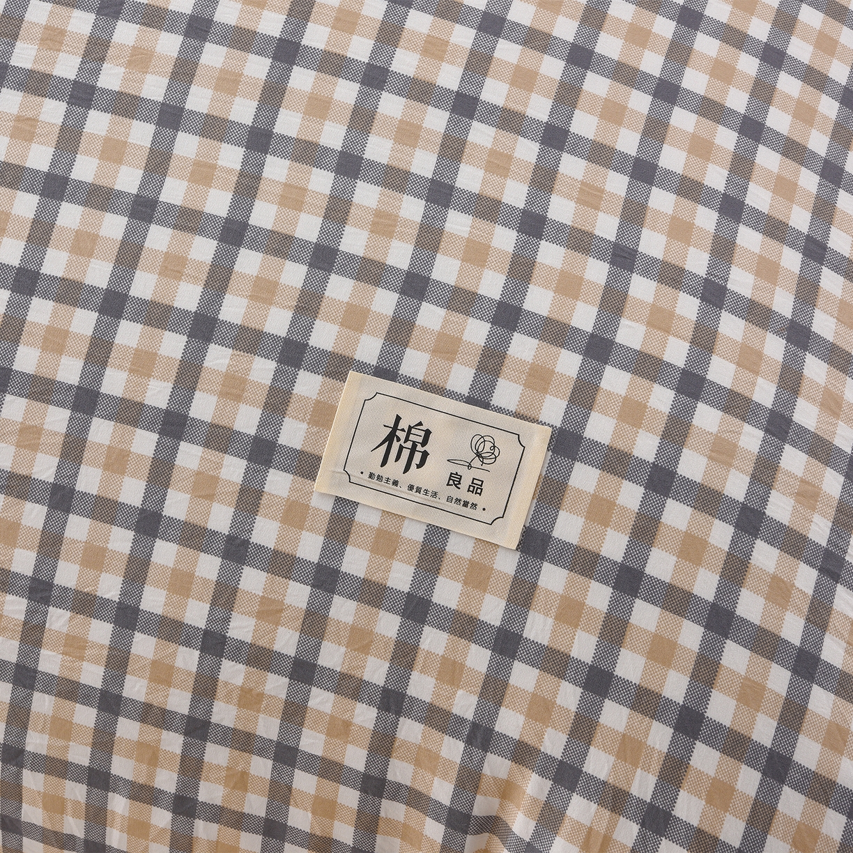 91家纺网 家纺一手货源 找家纺 锦逸家居 2025新款A类水洗棉棉花被被子被芯 印月咖