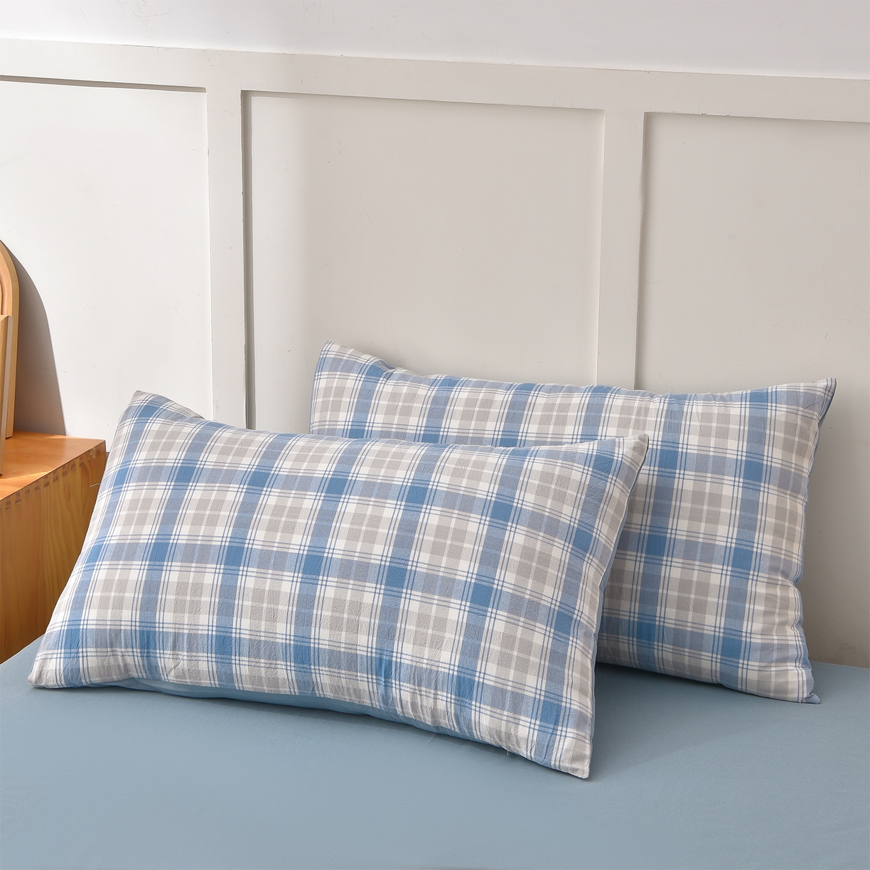 91家纺网 家纺一手货源 找家纺 锦逸家居 2025新款A类水洗棉棉花被被子被芯 遇见-蓝