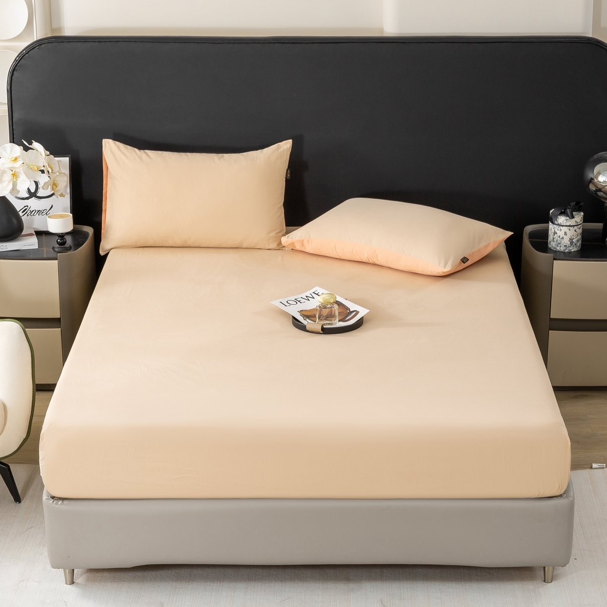 91家纺网 家纺一手货源 找家纺 （总）憨豆家纺 2025新款全棉磨毛床笠纯棉加厚防尘罩全包围床笠跨境四季通用