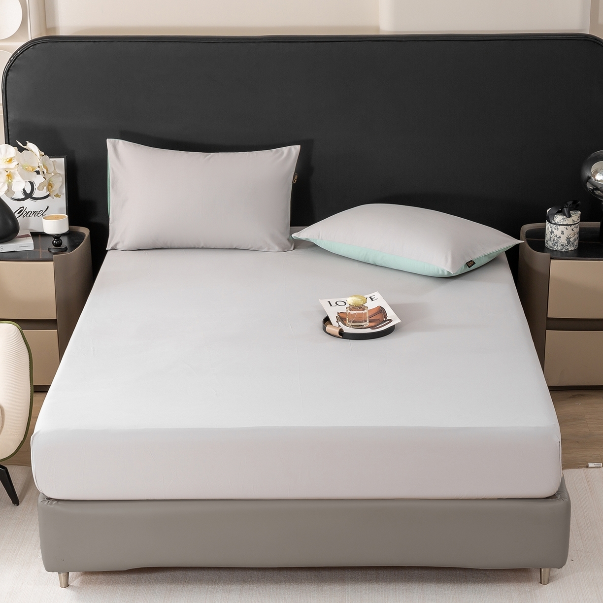 91家纺网 家纺一手货源 找家纺 （总）憨豆家纺 2025新款全棉磨毛床笠纯棉加厚防尘罩全包围床笠跨境四季通用