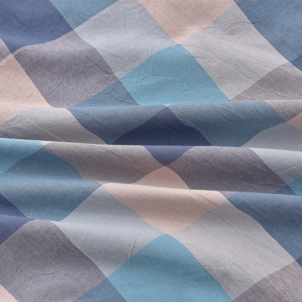 91家纺网 家纺一手货源 找家纺 锦逸家居 2025新款A类水洗棉棉花被被子被芯 云彩蓝