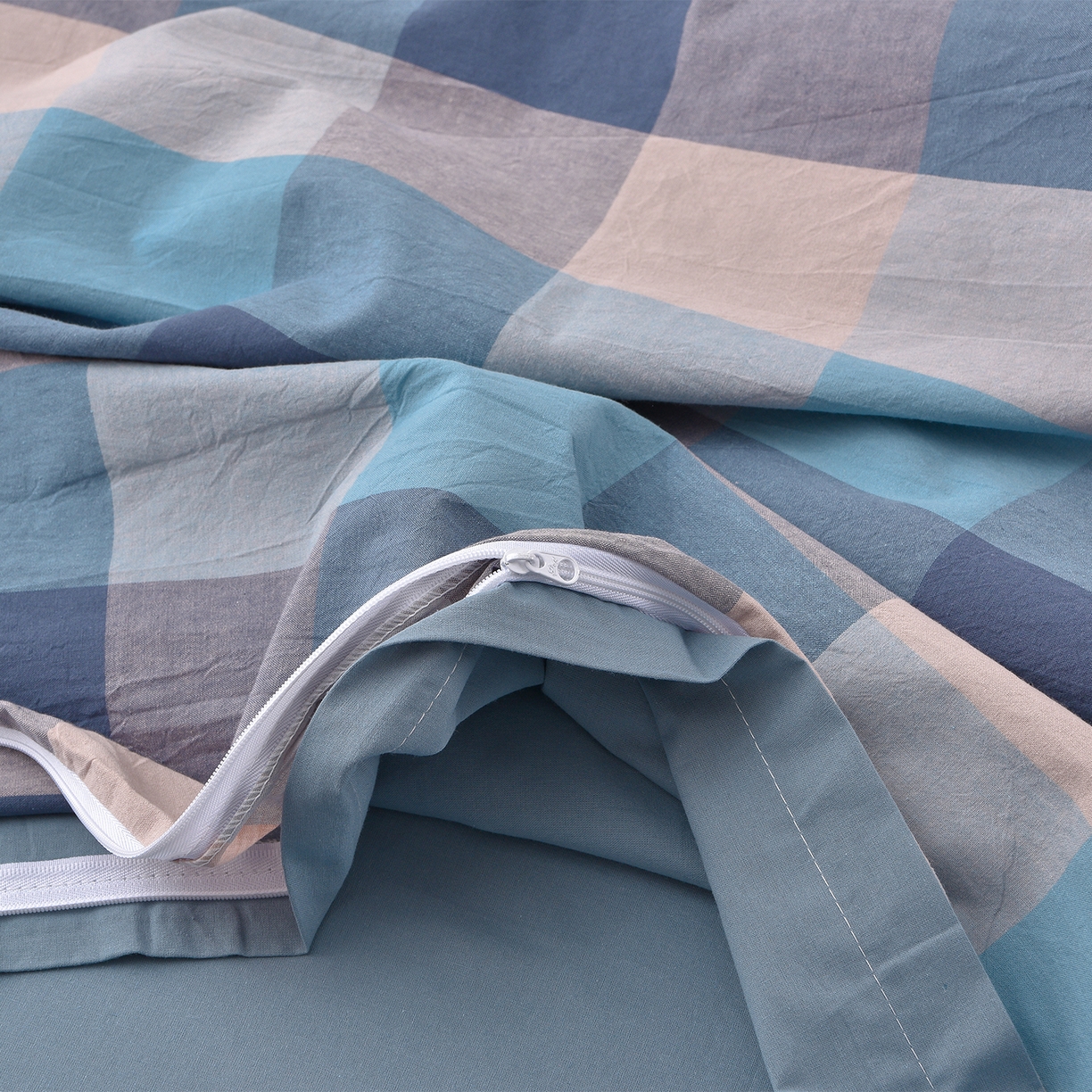 91家纺网 家纺一手货源 找家纺 锦逸家居 2025新款A类水洗棉棉花被被子被芯 云彩蓝