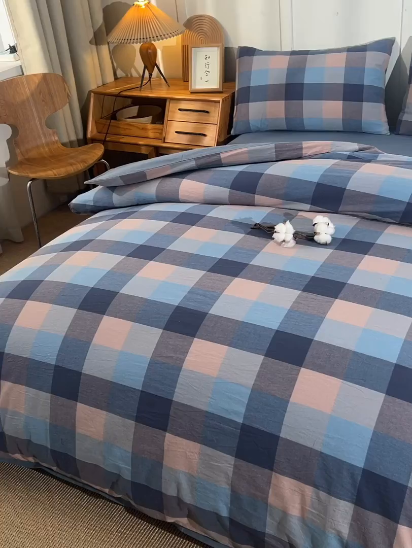 91家纺网 家纺一手货源 找家纺 锦逸家居 2025新款A类水洗棉棉花被被子被芯 云彩蓝