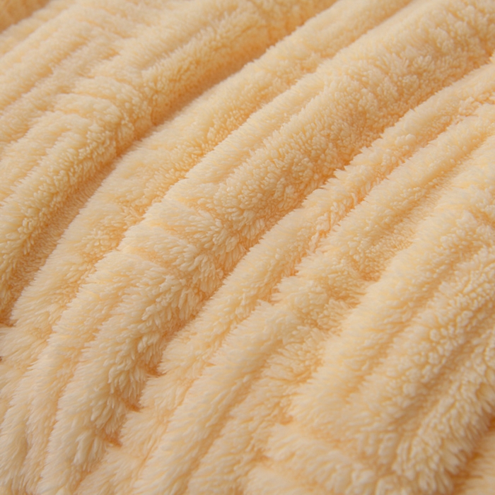 91家纺网 家纺一手货源 找家纺 圣楚家纺 2025新款塔芙绒毛毯盖毯毯子-恬梦 恬梦奶黄