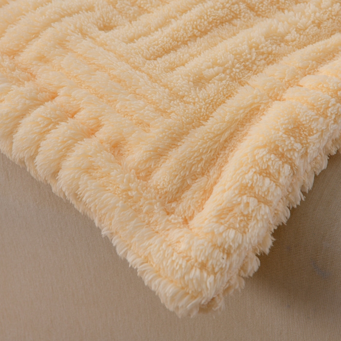 91家纺网 家纺一手货源 找家纺 圣楚家纺 2025新款塔芙绒毛毯盖毯毯子-恬梦 恬梦奶黄