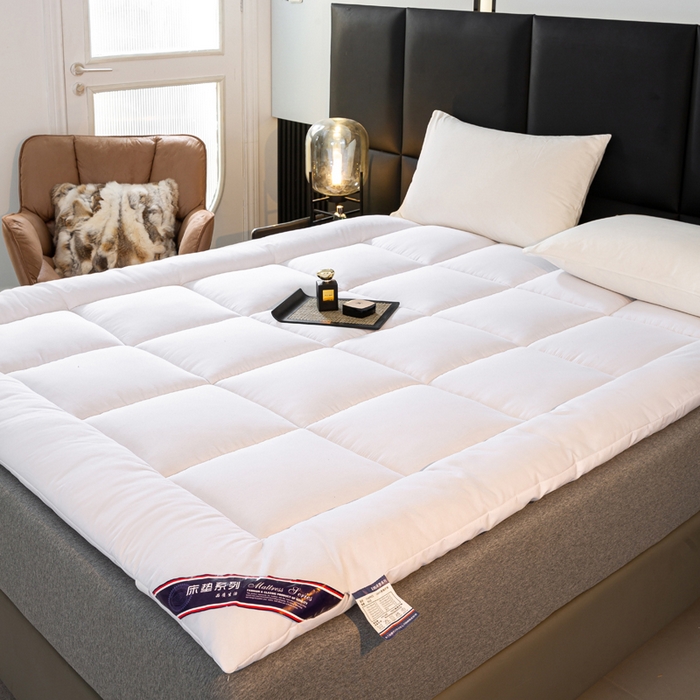 91家纺网 家纺一手货源 找家纺 憨豆家纺 2026新款酒店羽丝绒床垫学生宿舍单人床褥超厚榻榻米垫子不塌陷被褥可折叠 珍珠白